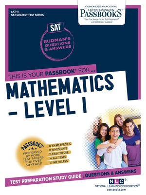MATHEMATICS--LEVEL I - ebook